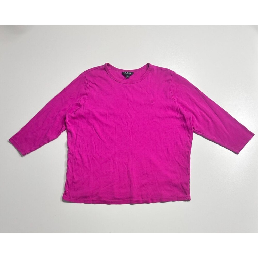 Polo Ralph Lauren Women’s Long Sleeve T-Shirt Hot Pink Size 2X